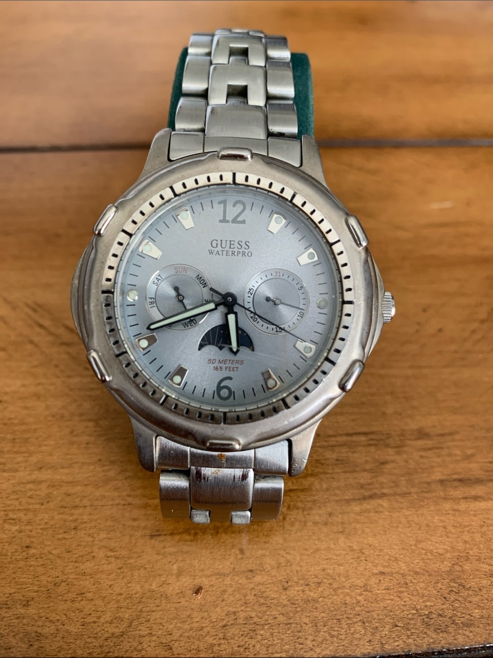 Guess Silver Stainless Steel Watch with Silver Dial